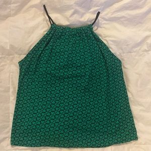 3 For $18 or 2 for $15 Chaus halter petite medium green navy link blouse